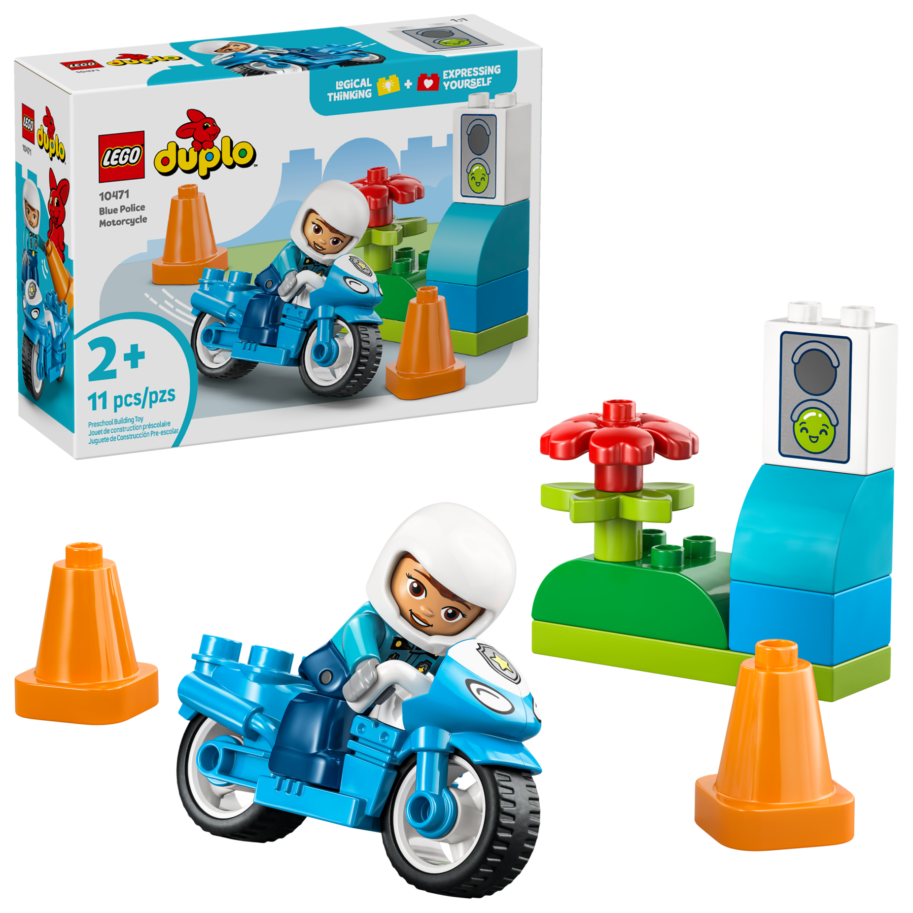 Blue Police Motorcycle - Image 2