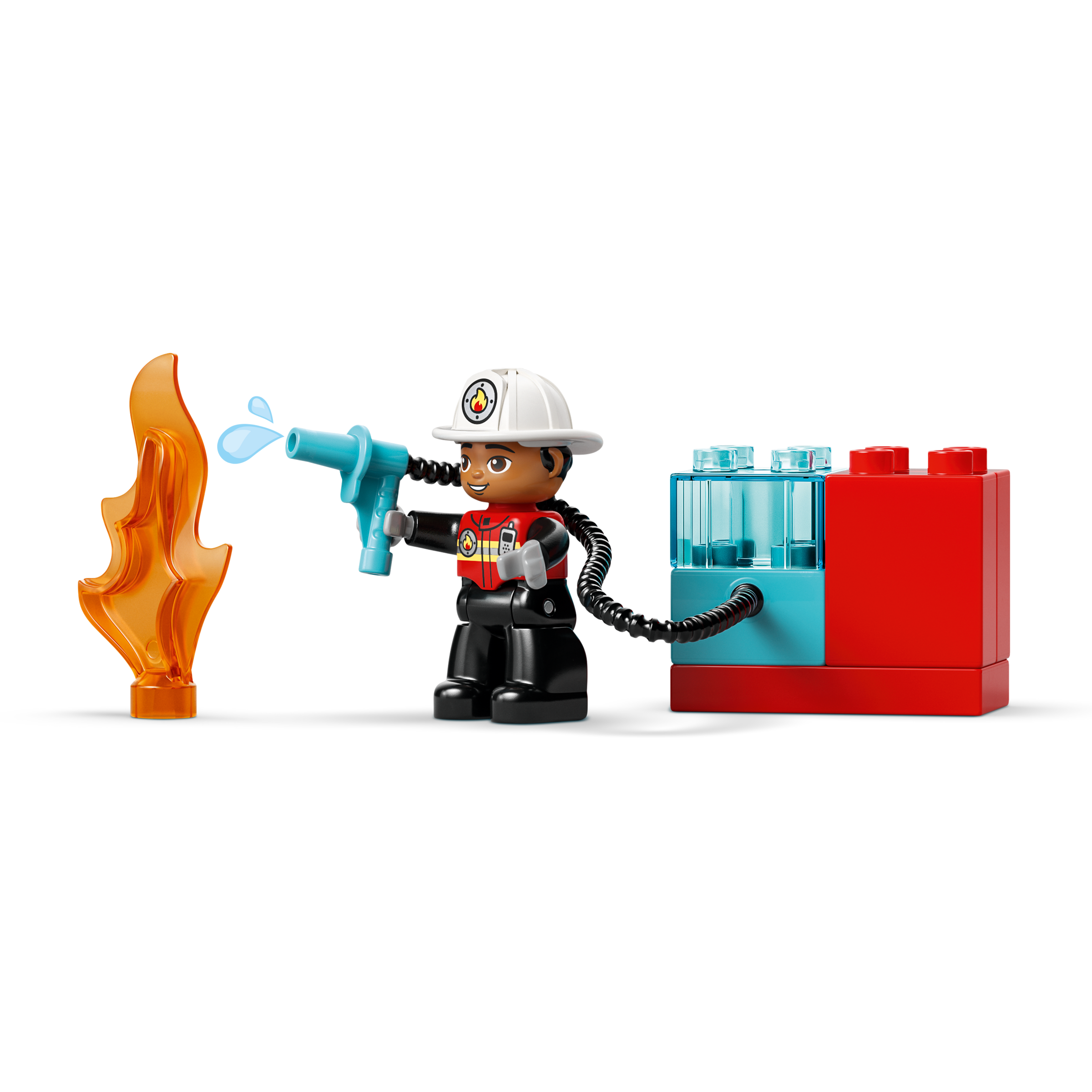 Fire Truck With Hose And Firefighter - Image 3