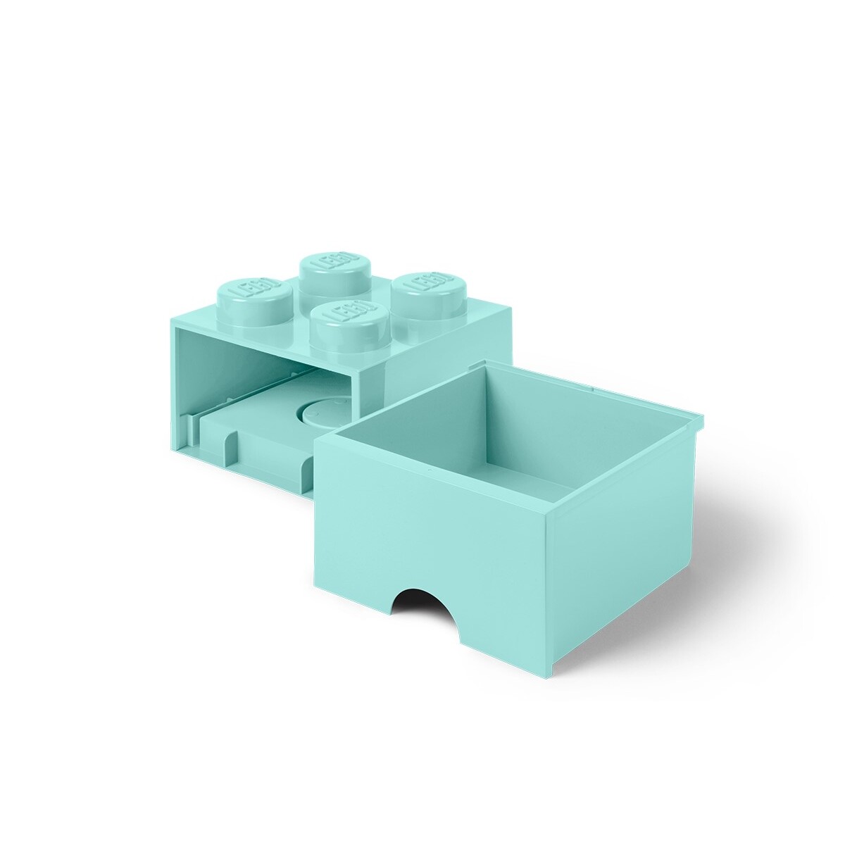Lego 4-Stud Aqua Light Blue Storage Brick Drawer - Image 3