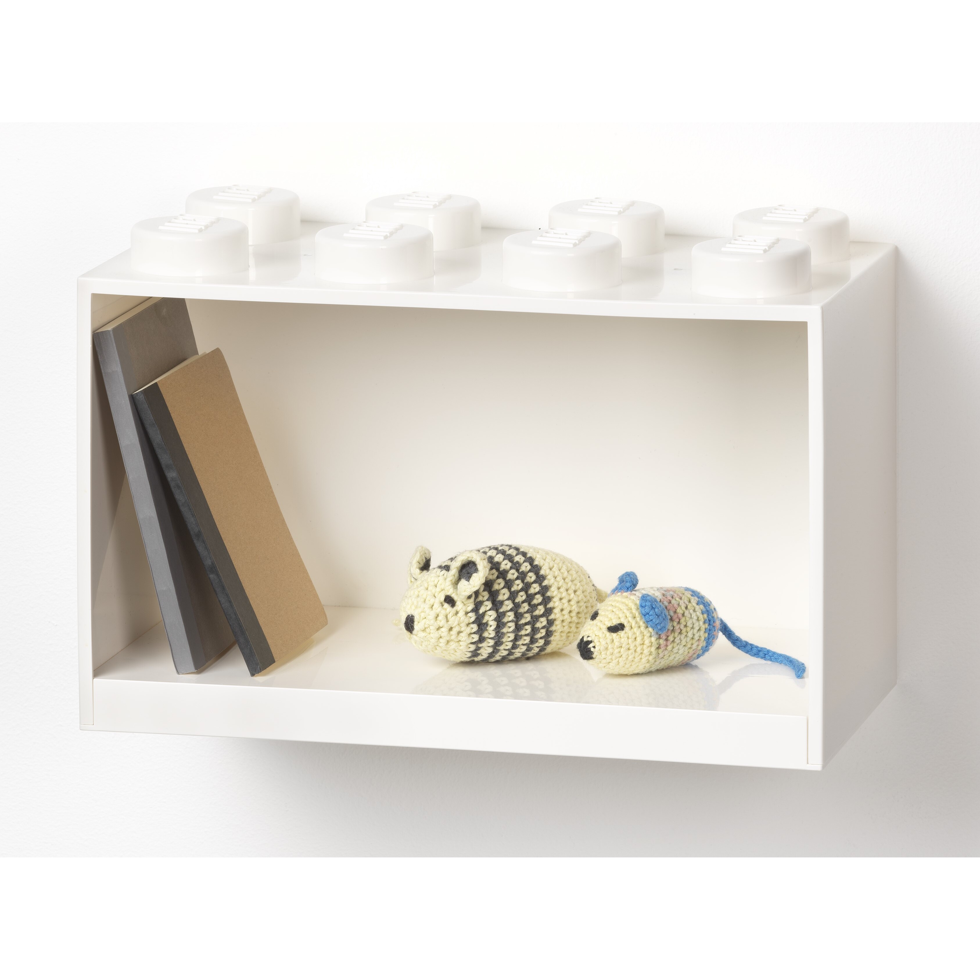 8-Stud Brick Shelf – White - Image 3