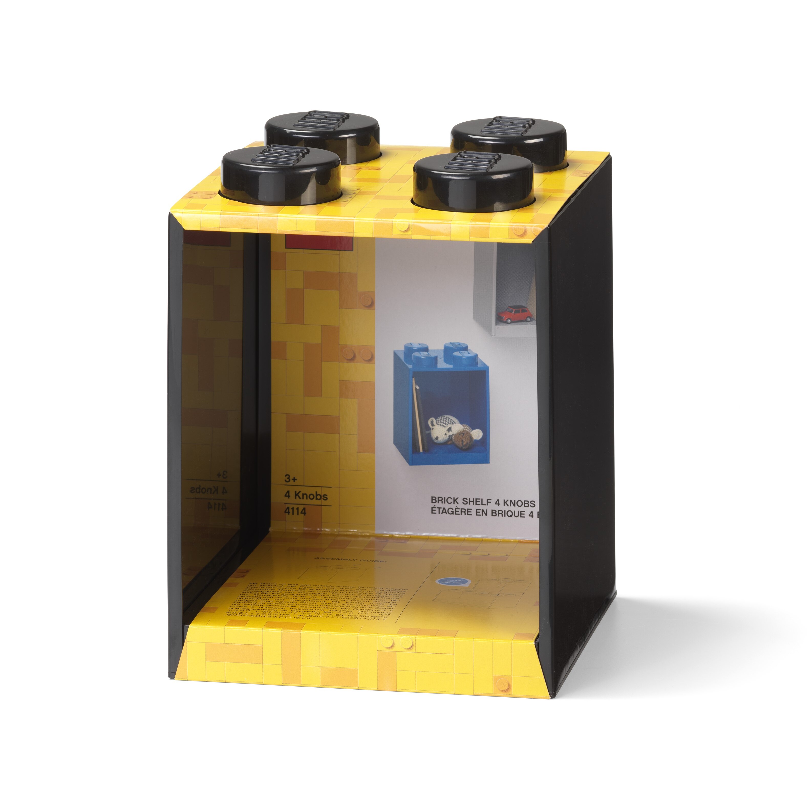 4-Stud Brick Shelf – Black - Image 2