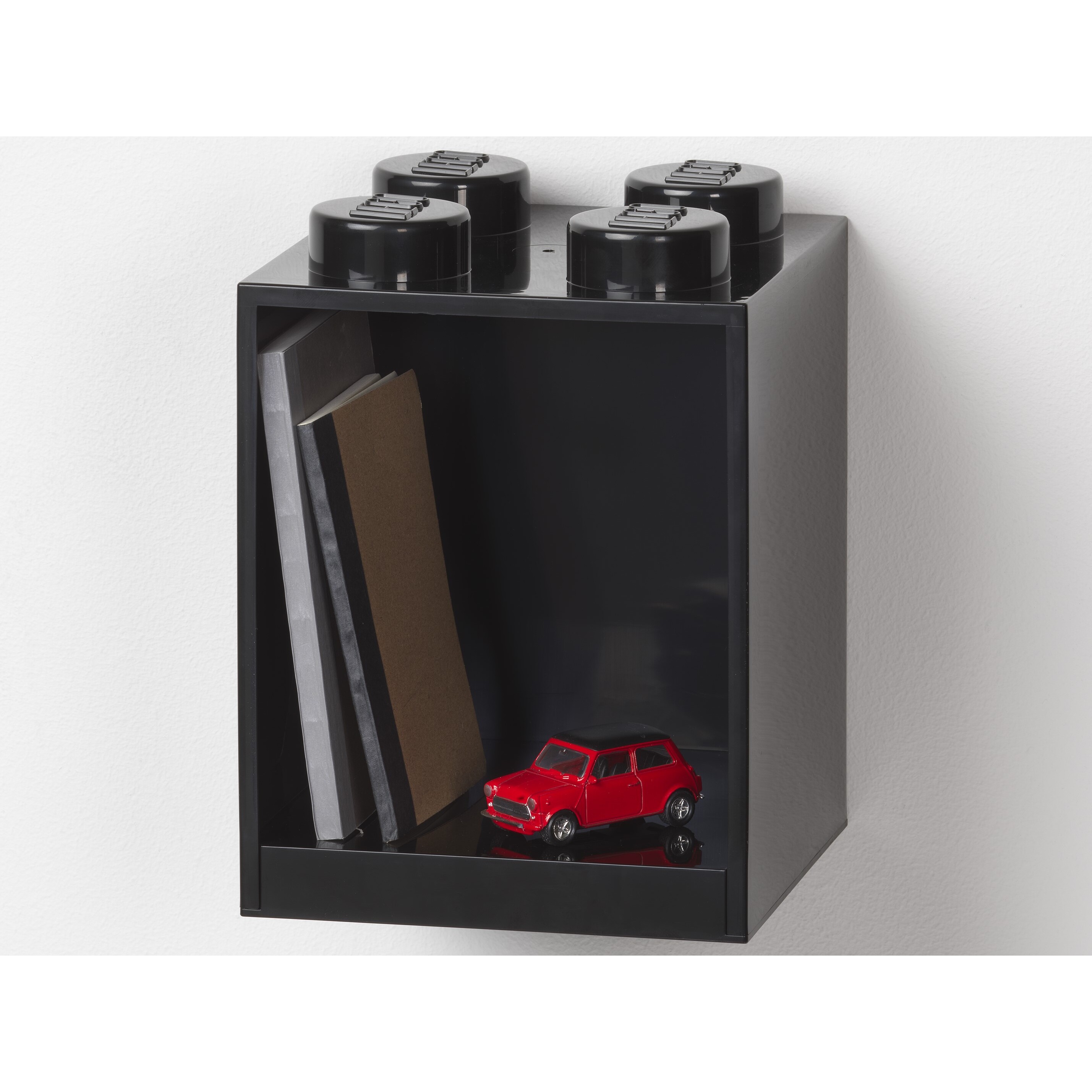 4-Stud Brick Shelf – Black - Image 3