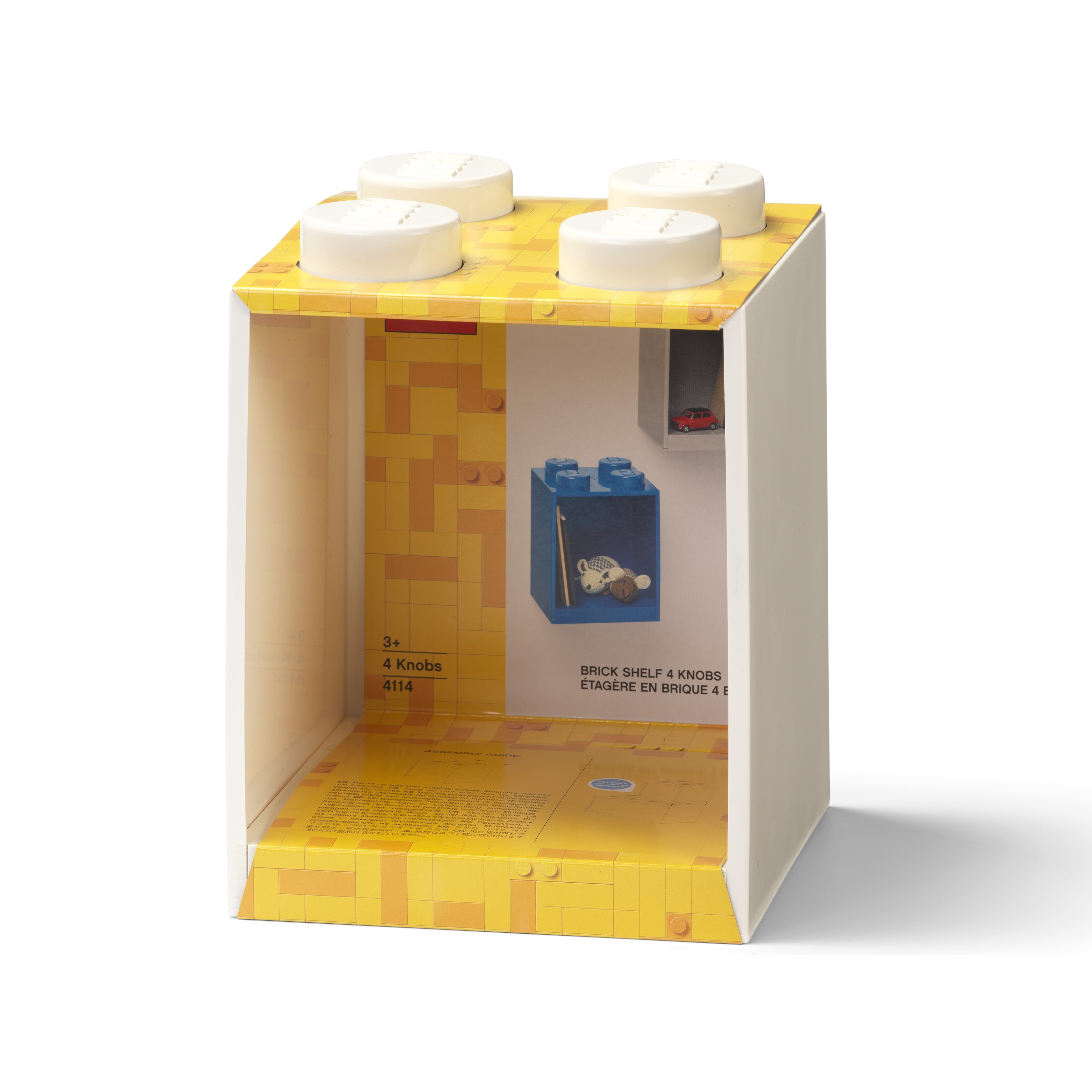 4-Stud Brick Shelf – White - Image 2