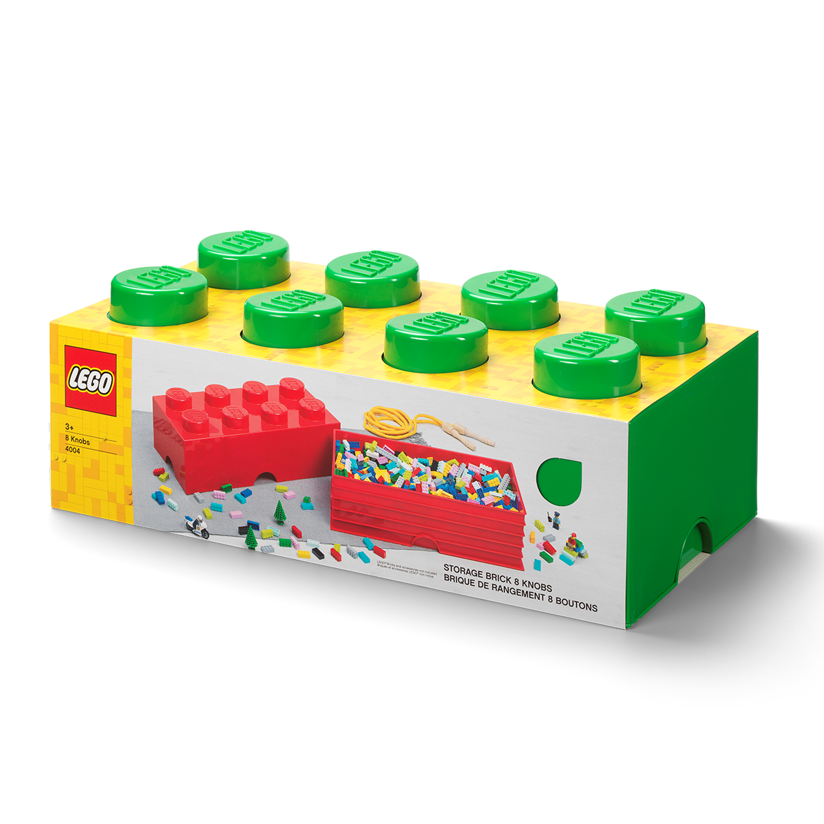 8-Stud Storage Brick – Green - Image 2
