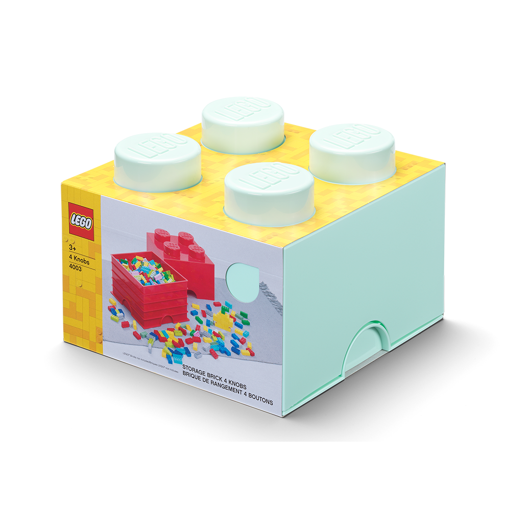 4-Stud Storage Brick – Aqua Blue - Image 2