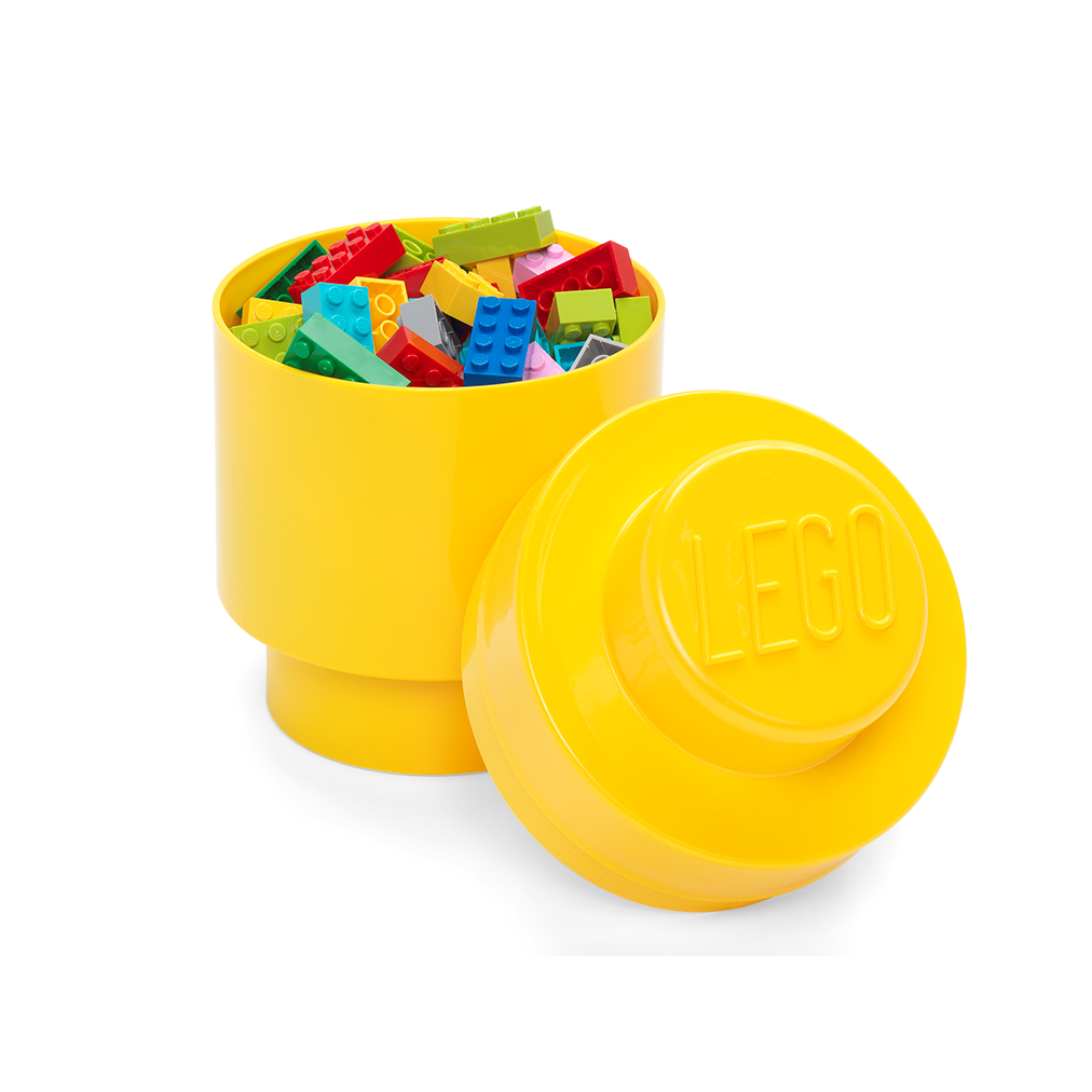 1-Stud Round Storage Brick – Yellow - Image 2