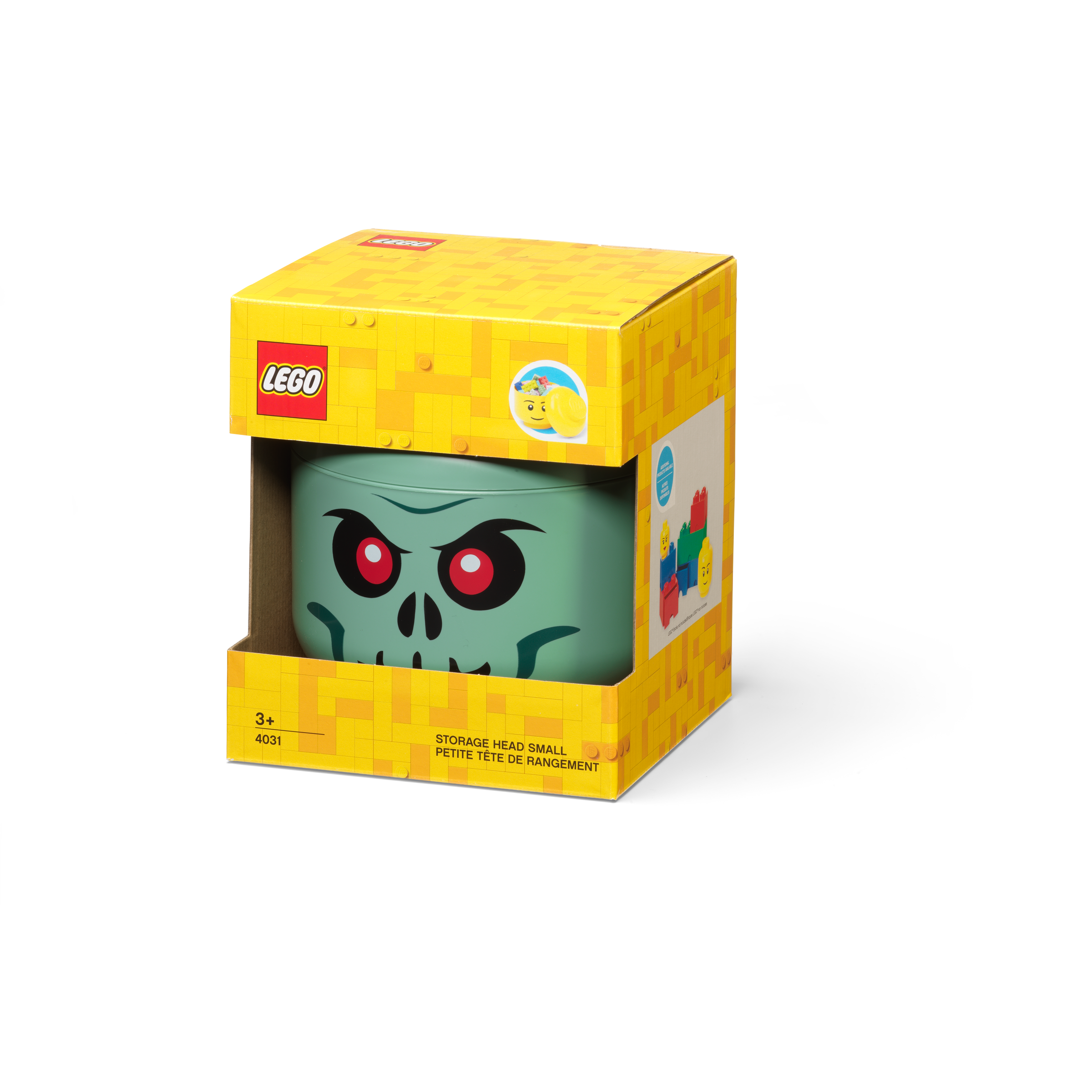 Small Skeleton Storage Head – Green - Image 2
