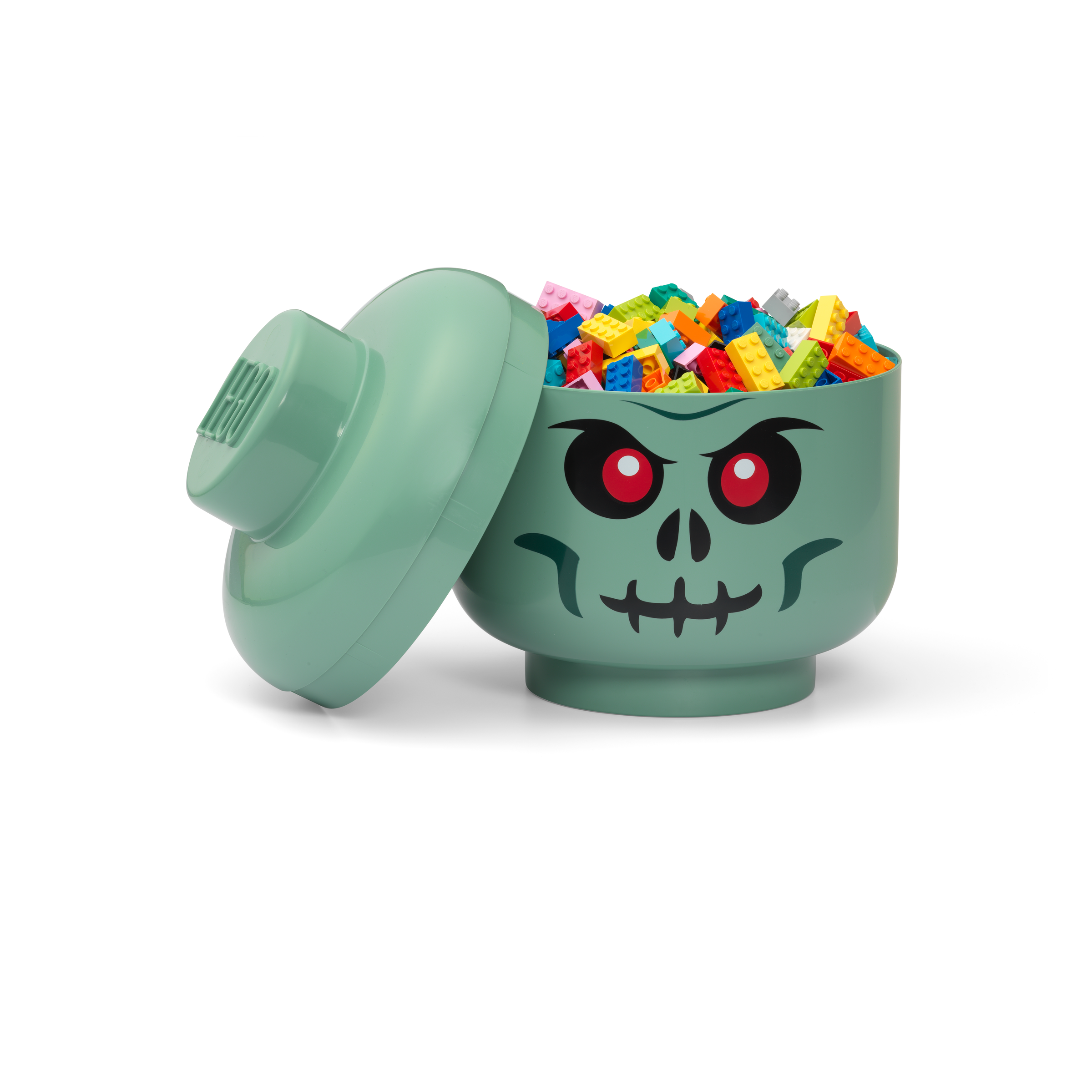 Large Skeleton Storage Head – Green - Image 3