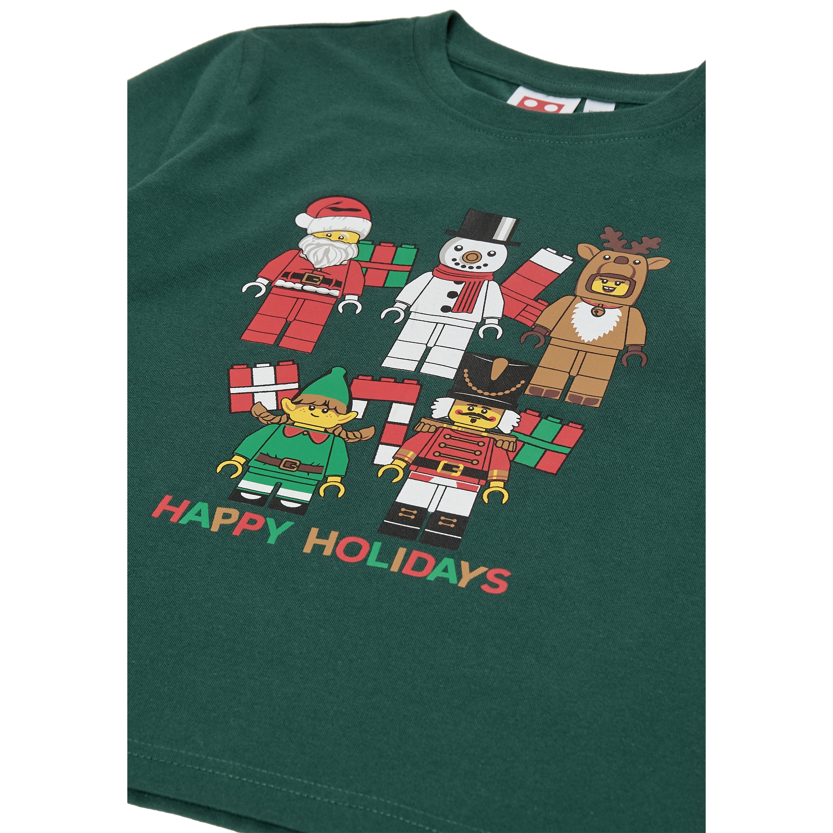 Kids Christmas Long Sleeve T-Shirt - Dark Green - Image 3