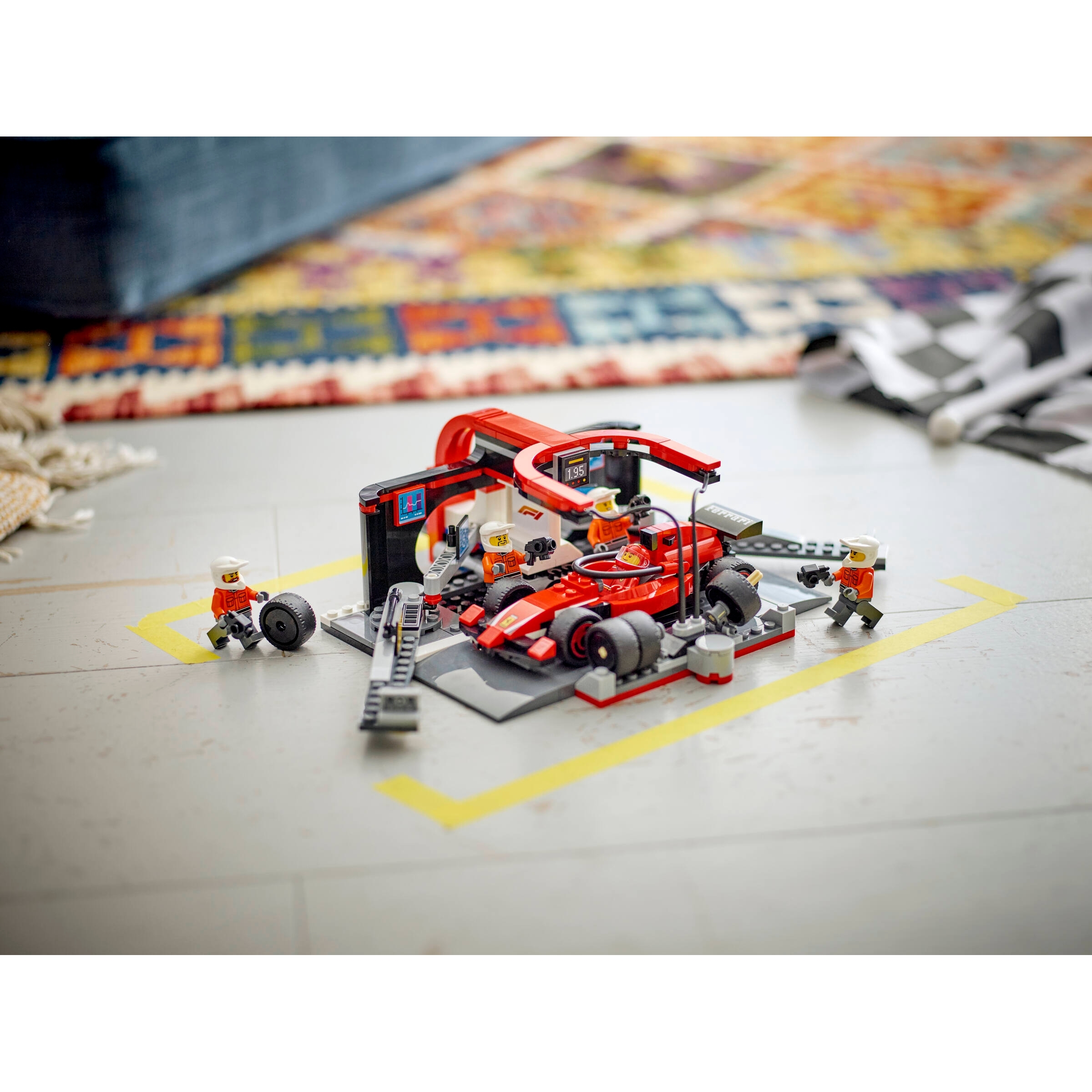 F1 Pit Stop & Pit Crew With Ferrari Car - Image 9