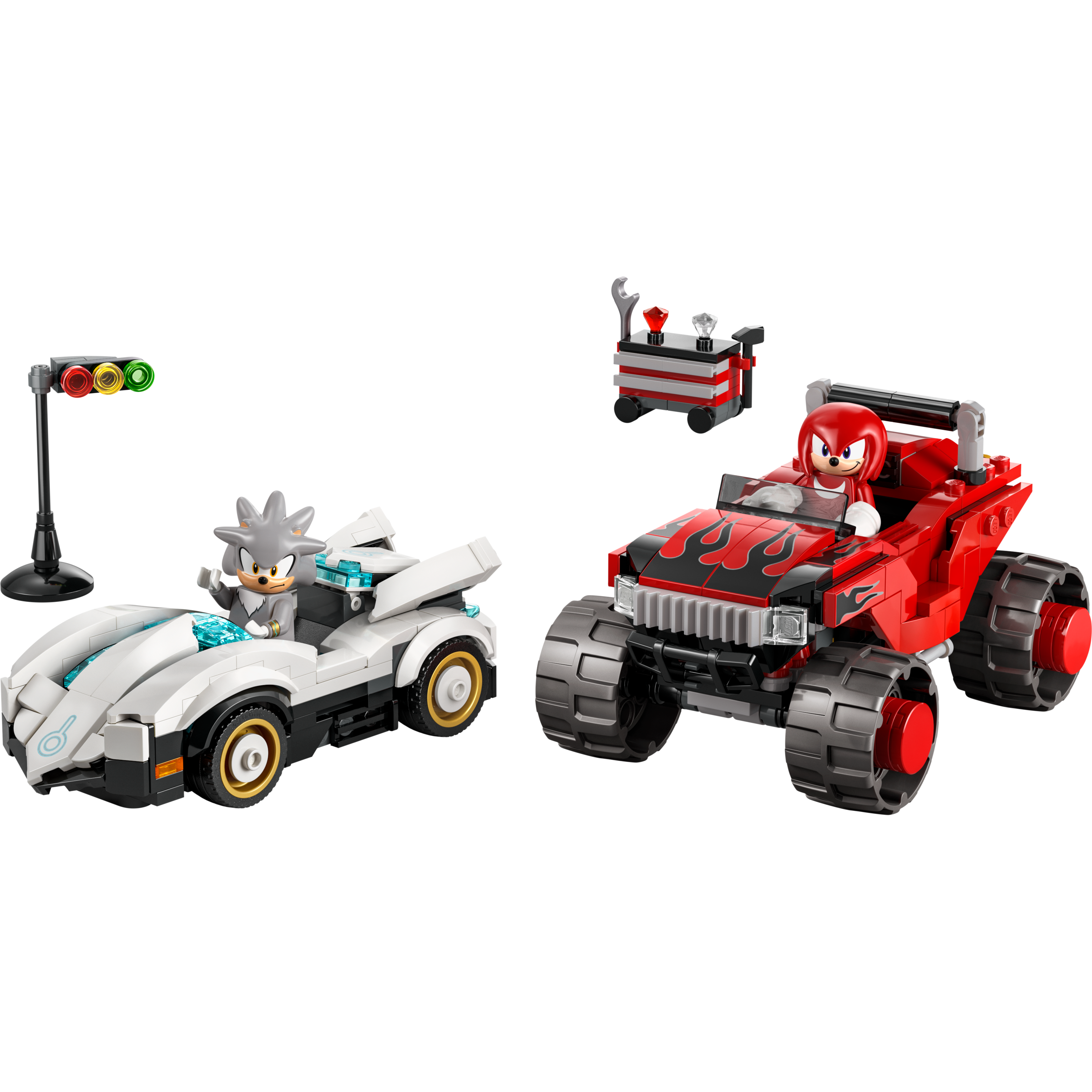 Silver's Car Vs. Knuckles' Monster Truck