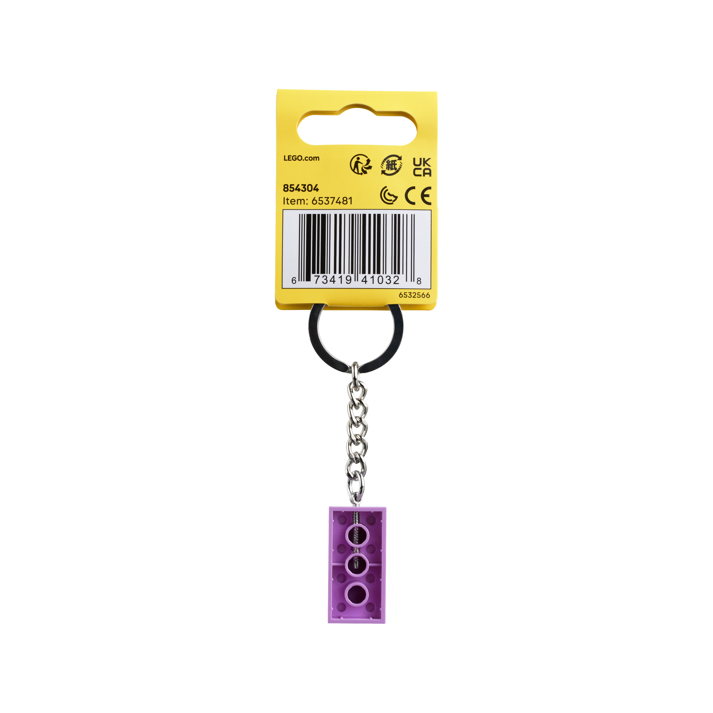 Medium Lavender 2X4 Stud Key Chain - Image 3