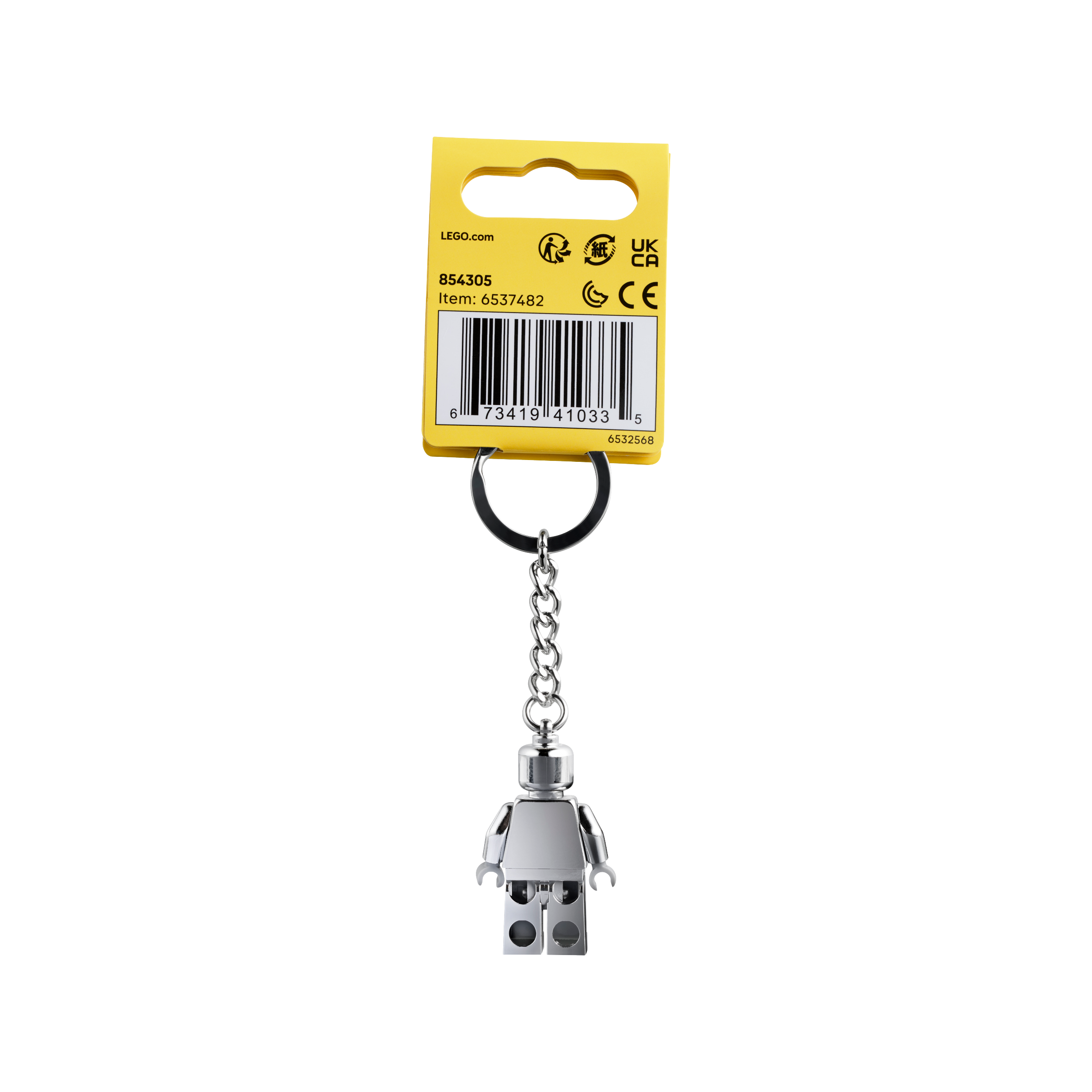 Silver Minifigure Key Chain - Image 3