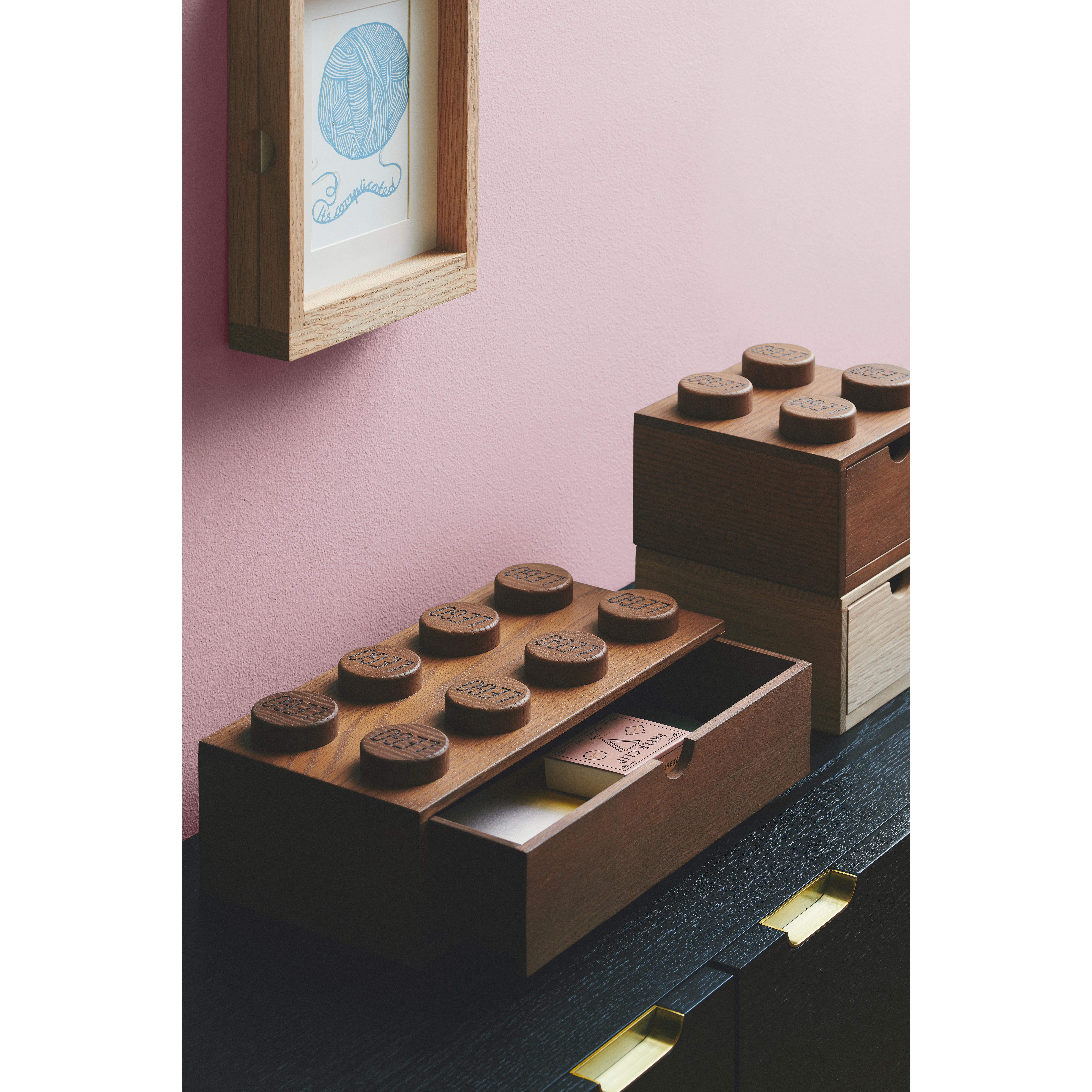 Wooden Desk Drawer 4 – Dark Oak - Image 2